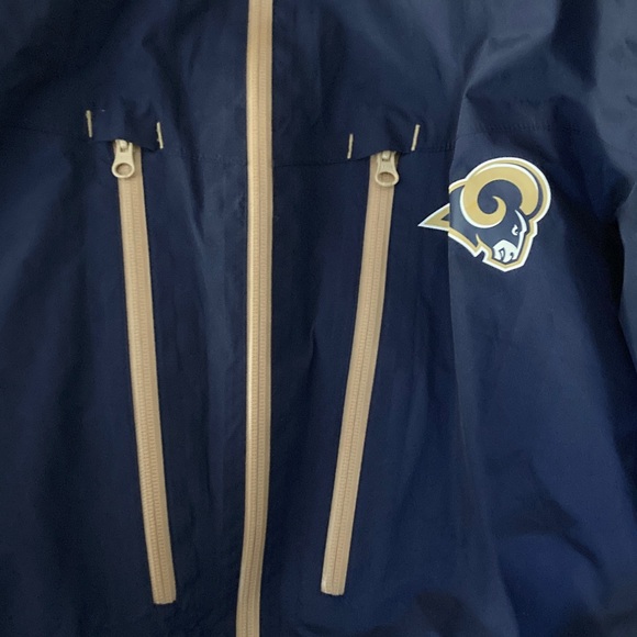 Rams Reebok Navy and Beige Hooded Jacket size XL - Picture 3 of 7